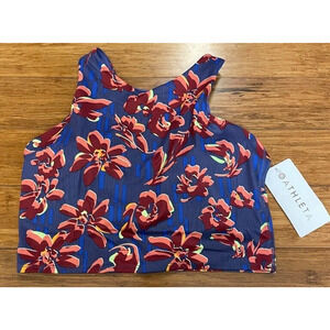 ATHLETA Conscious Crop Printed Floral‎ Retail NWT $64 Sz. Medium Gorpcore Yoga